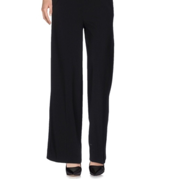 Les Copaines Black Wide Leg Casual Pant 8 - Picture 7 of 7